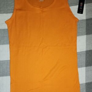 Orange Sleeveless Tank Top
